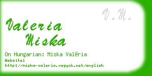 valeria miska business card