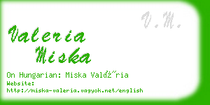 valeria miska business card